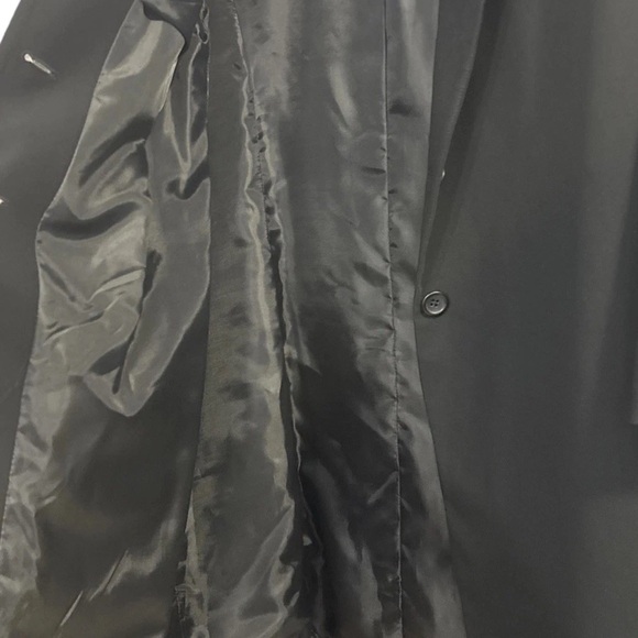 Vintage 90s Venezia Black Longline Coat Women’s Plus Sz 16 Blazer Jacket Duster - Picture 9 of 10